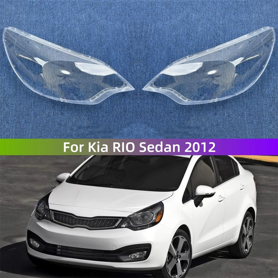 

For Kia RIO Sedan 2012 Car Gadgets Front Lamp Glass Glass Cover Car Front Headlight Lens Cover Lights Shell