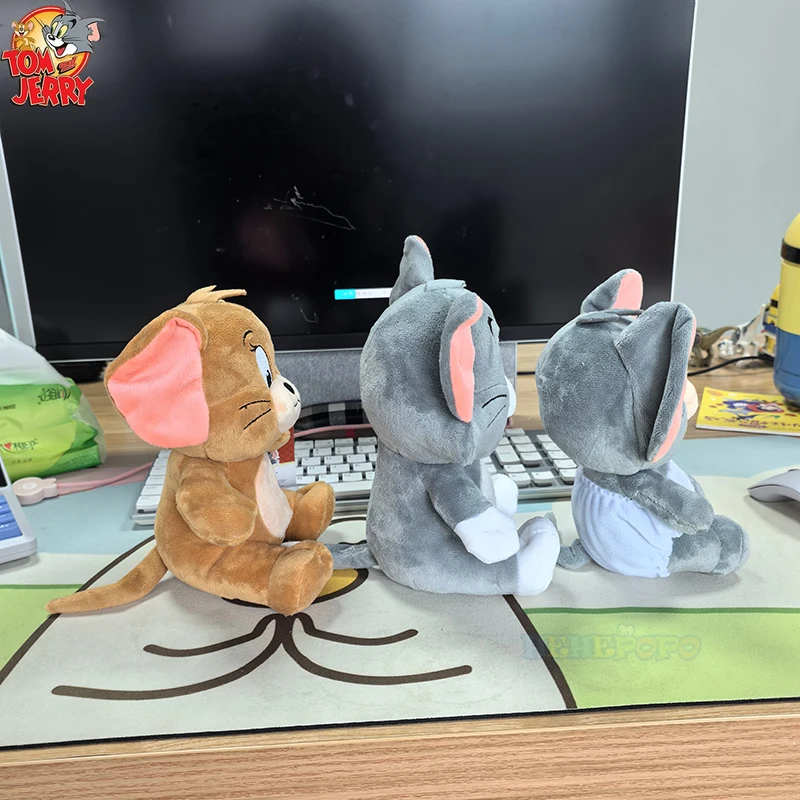 19 cm Upgrade klassische Tom- und Jerry-Plüschtiere, niedliches Plüsch-animiertes Spielzeug für Weihnachts- und Geburtstagsgeschenke, beruhigendes Spielzeug für Kinder – Detail 2