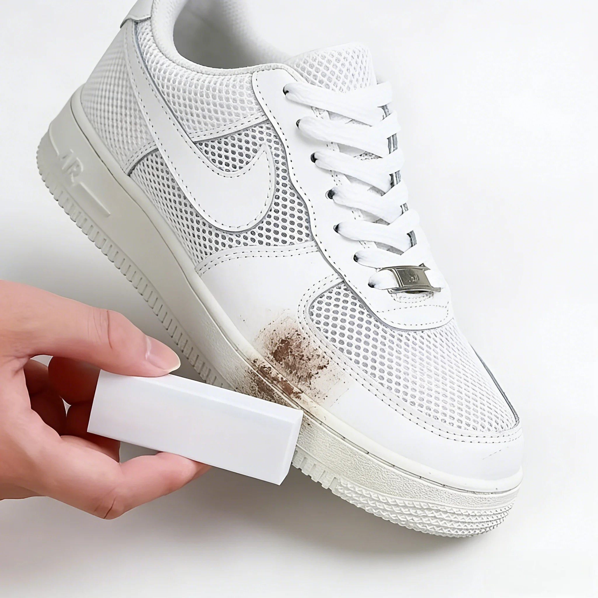 

3шт белые резинки для чистки кроссовок. Портативный, удаляет грязь и пятна, легко подходит для ухода за обувью.