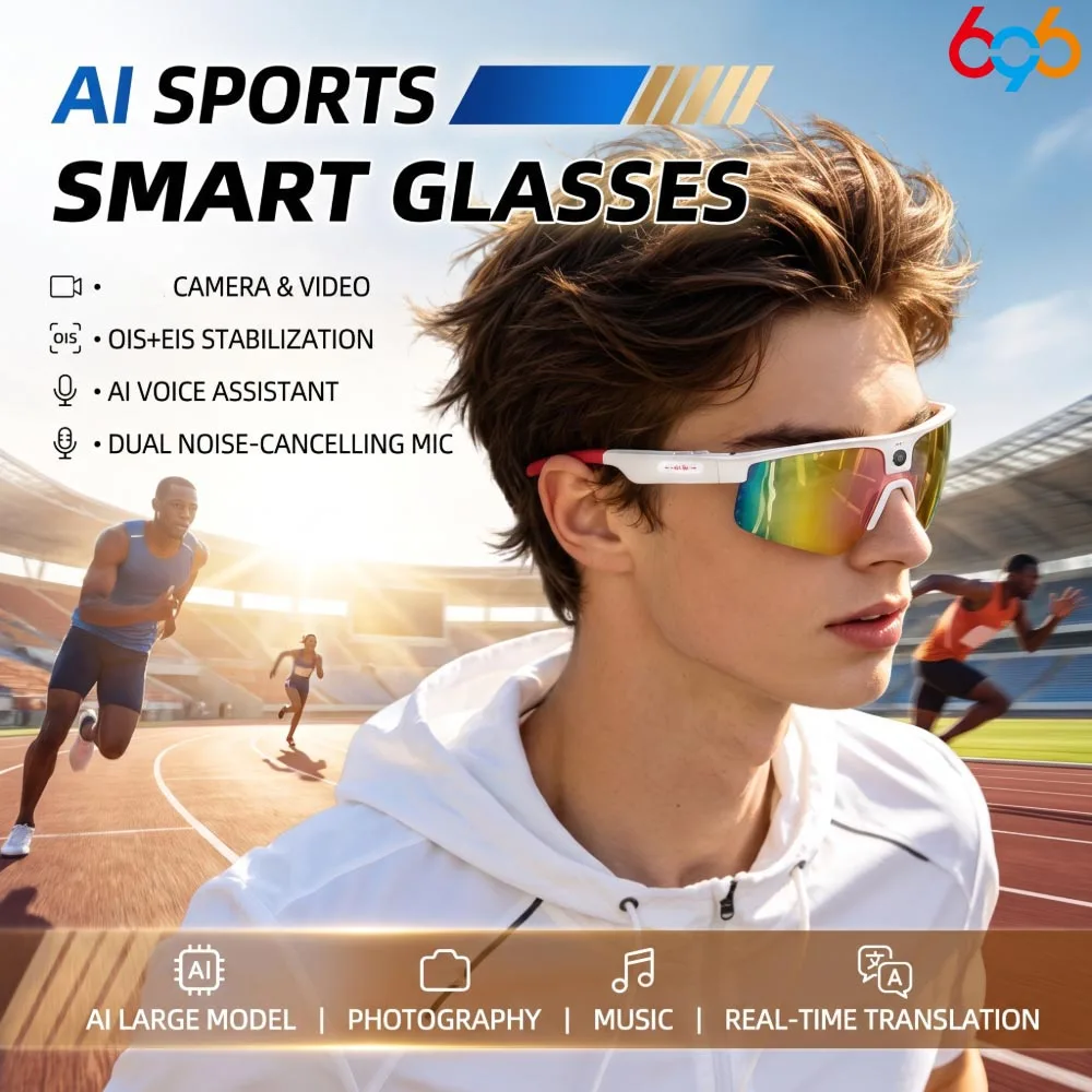 Fashion Intelligent Riding Glasses 800W Camera 3000W Photo Pixel Take A Photo Video Recording Dialogue Translation Smart Glasses