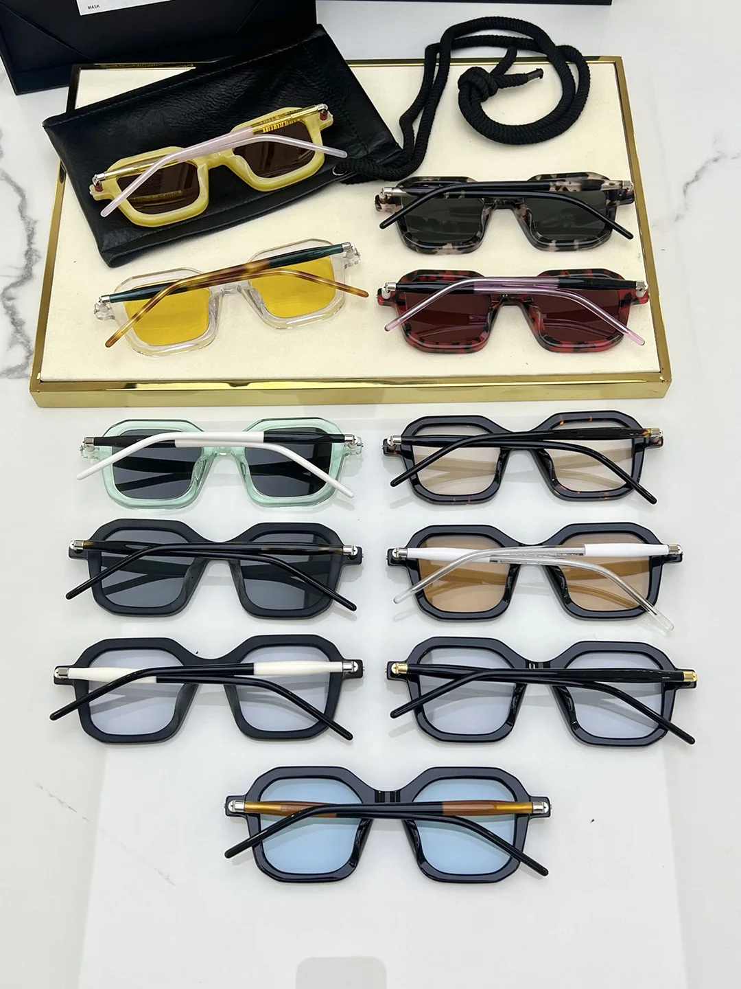 

Premium Handmade Acetate Sunglasses Irregular Square German Design Luxury Classic High End Fashion Eyewear for Men Women