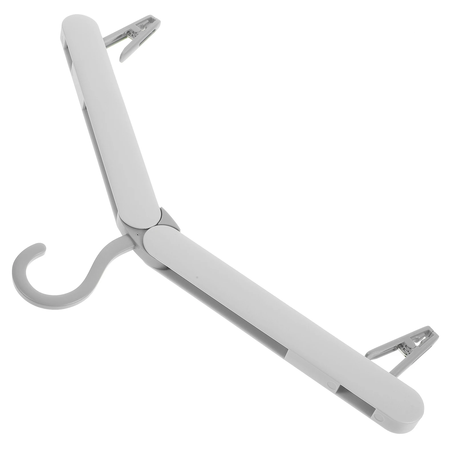 

Portable Clothes Rack Travel Folding Hangers Compression Foldable with Clips Abs