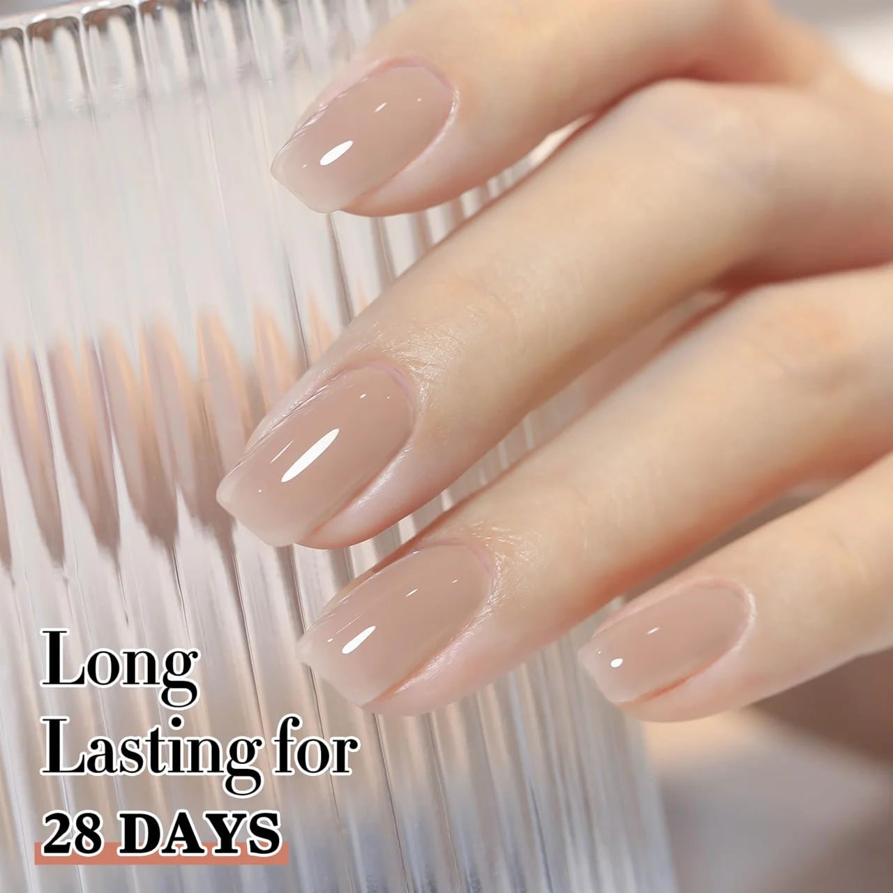 Nude Sheer Gel Nail Polish 4 Colors Set Transparent Jelly Nail Gel Long Lasting Soak Off UV LED Nail Art Manicure DIY Home Salon