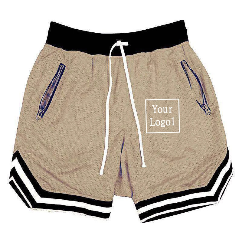 Fashionable Men's Basketball Shorts Elastic Rope Stretch Mesh Pocket Casual Plain Sports Shorts Custom Logo Sweatpants