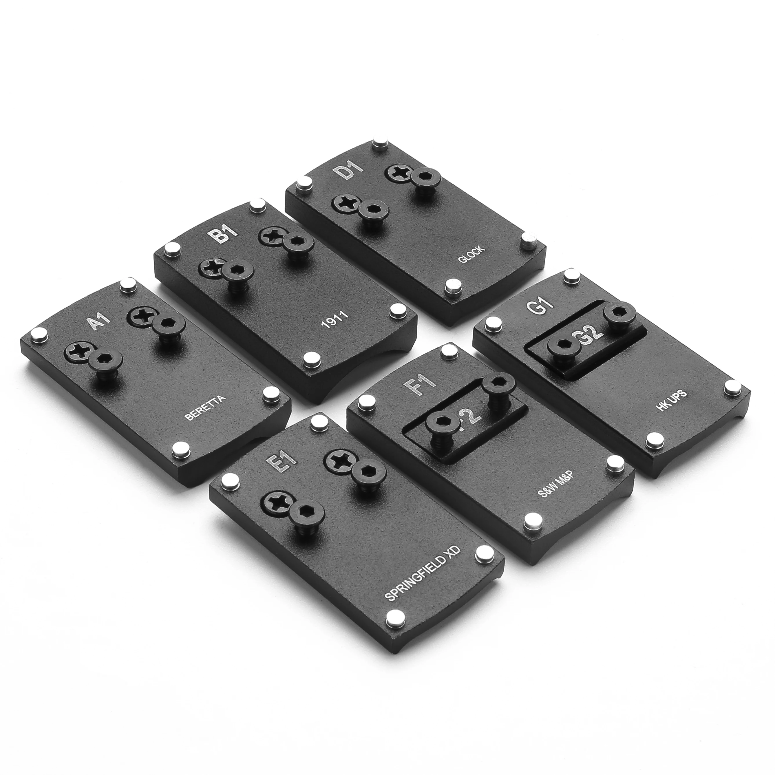 옵틱스 글록 G17 G19 1911 M&P 권총 리플렉스 사이트 마운트 어댑터 플레이트 (사이트마크 버리스 보텍스 마이크로 레드닷 스코프용)