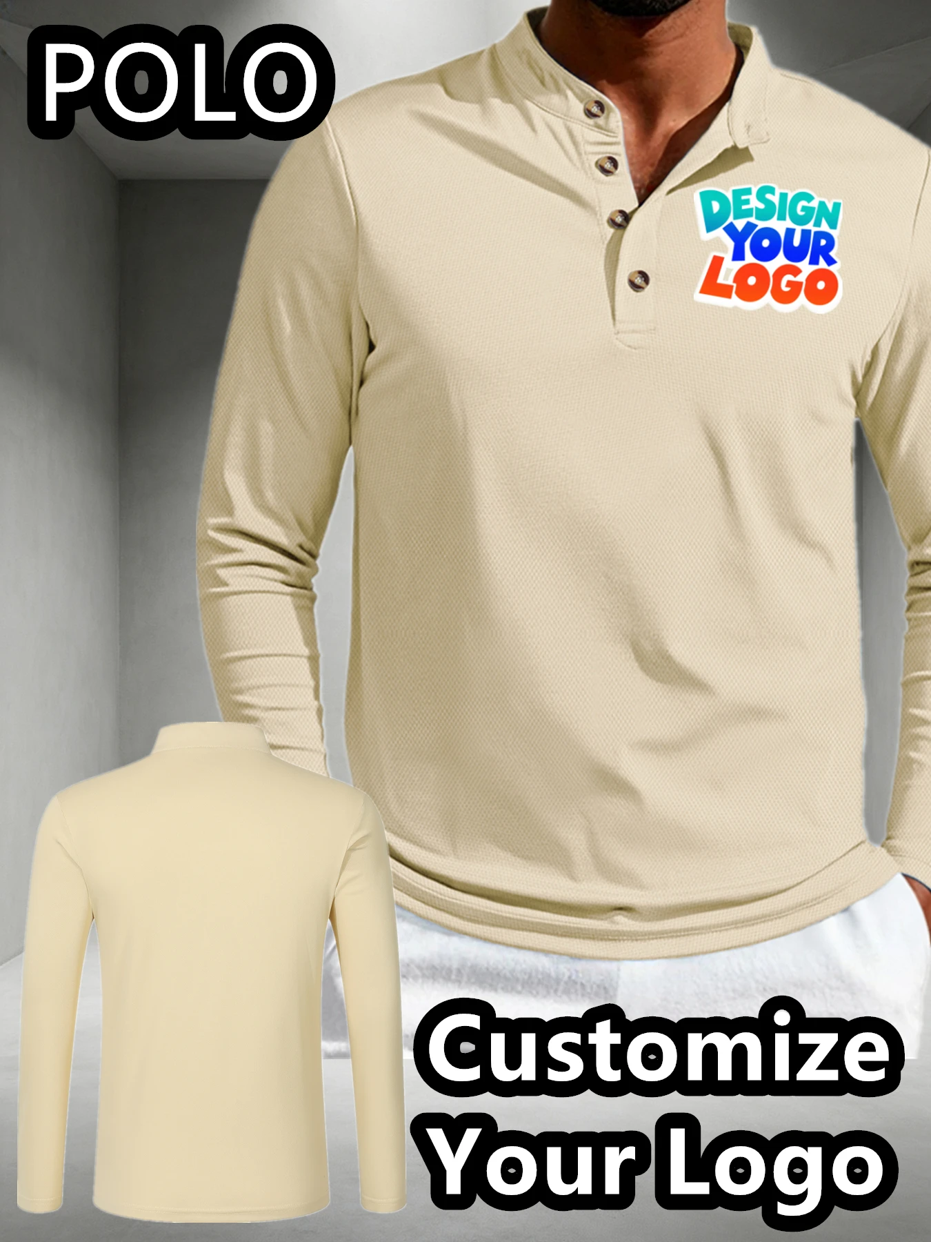 Men's custom polo shirts. 1 customization option available. You can choose any customization. Suitable for both sports