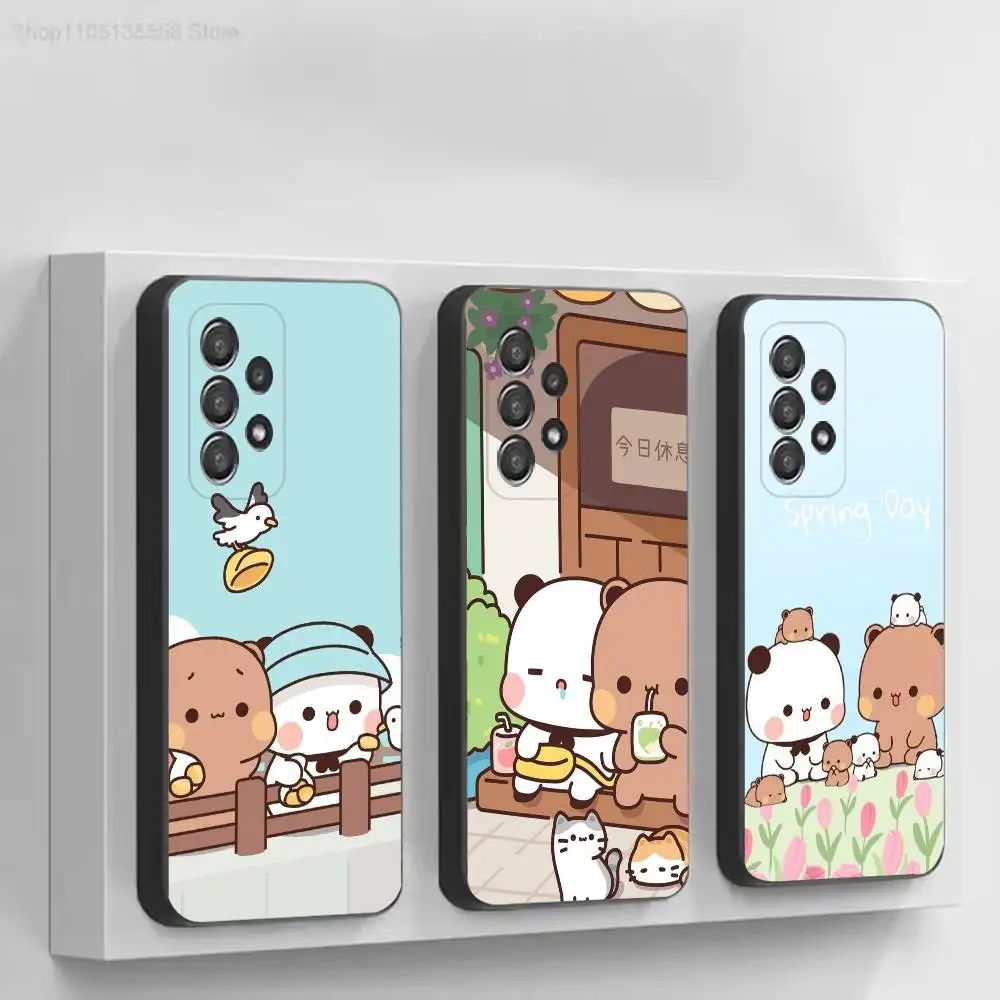 Cute BuBu D-DuDu Black Soft Protective Case For Samsung Galaxy S30, 25,24,23,22,21,20,10 Ultra Plus Lite FE