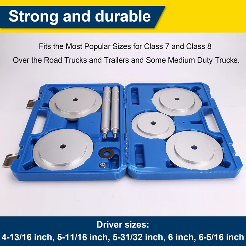 

Truck Hub Seal Installer Kit, Bearing Race & Seal Driver Set Heavy Duty Class 7 & Class 8