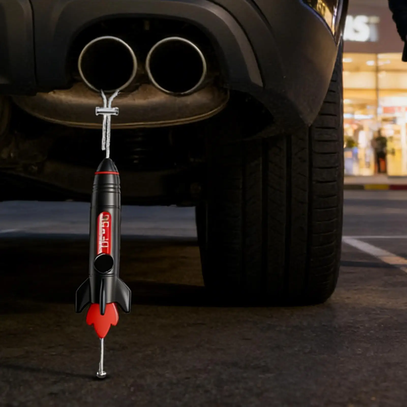 

Car Anti Static Strap with 3D Rocket Adjustable Grounding Strip for Vehicle Safety, Universal for Truck SUV RV, Static Remover