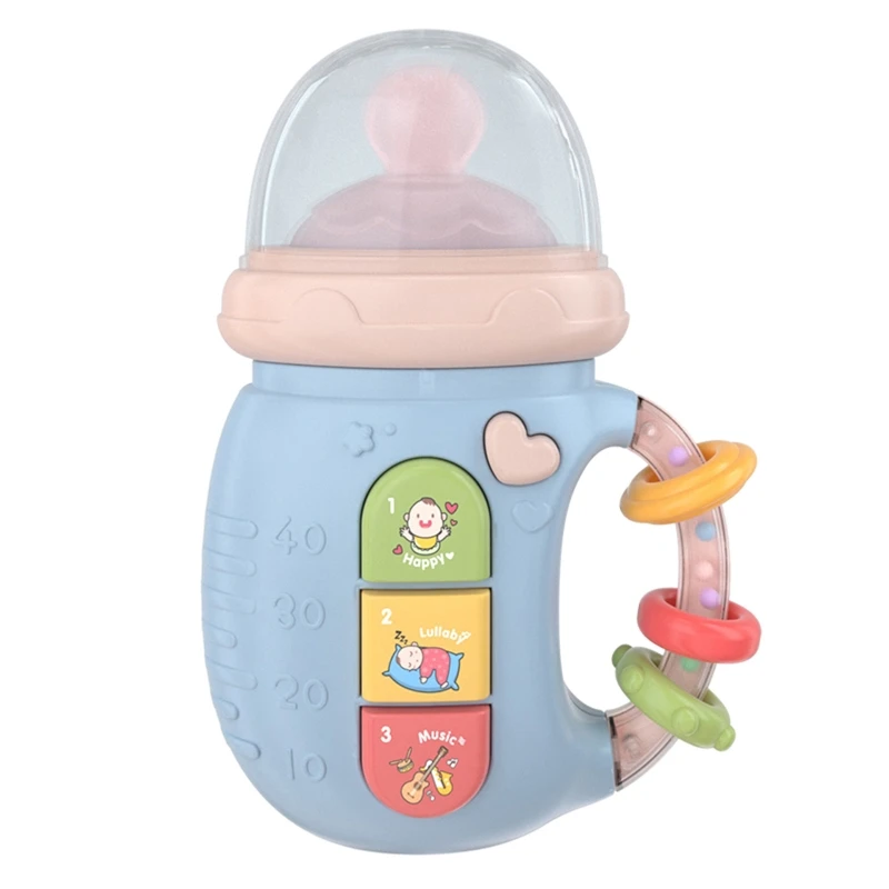 

Electric Music Rattle Cartoon LED Bottle Stroller Toy Sounding Teether for Baby Chewing Easygrab Infant Mood Appease Toy E65D