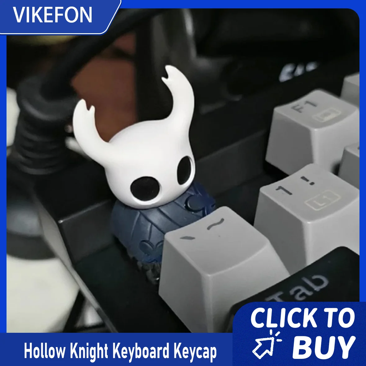 

Hollow Knight Keycap Светопропускание Симпатичная личность Смола Механическая клавиатура Аксессуар Аниме Одиночная индивидуальная клавиатура Esc