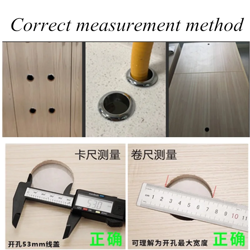 20-60mm Zink legierung Draht Loch Abdeckungen runde stecker ring für Schrank lüftung wand Holz büro desktop Kabel arrangieren dekorative