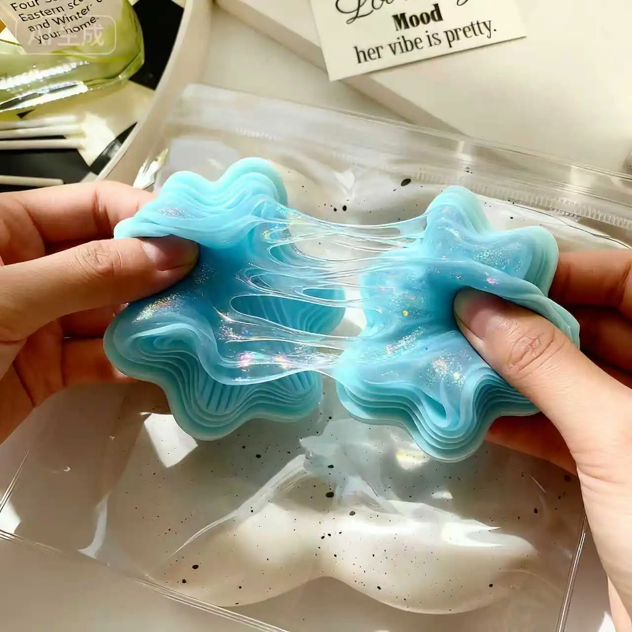 ZOCO Squeezing Blue Star Ultra Soft Pinch Toy Fun Stress Relieving Fingertip Top Soothing Anxiety Emotions (Ideal Holiday Gift)