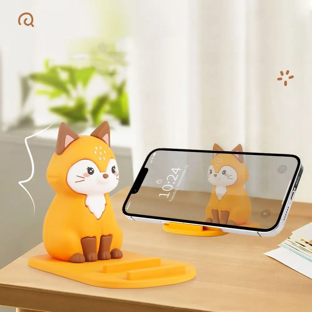 Anti-slip Mobile Phone Stand Statue DIY Crafts Animal Model Doll Holder Portable Cartoon Desk Lazy Bracket Desk Tablet Phone