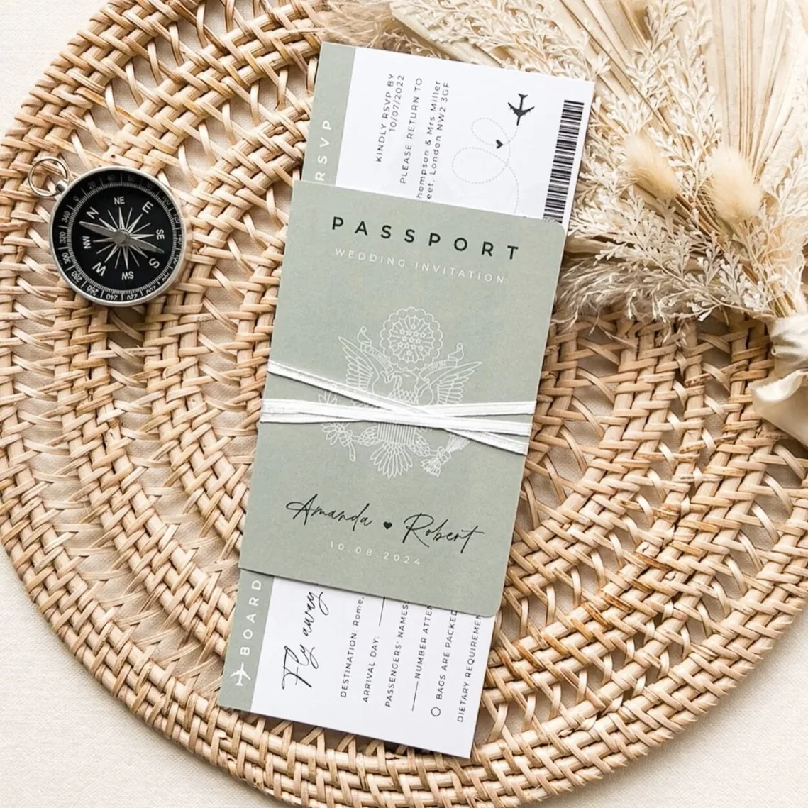 Invitación de boda de lámina dorada personalizada, tarjetas de invitación para fiesta de cumpleaños y bautismo con detalles RSVP para invitados, 50/100 Uds.