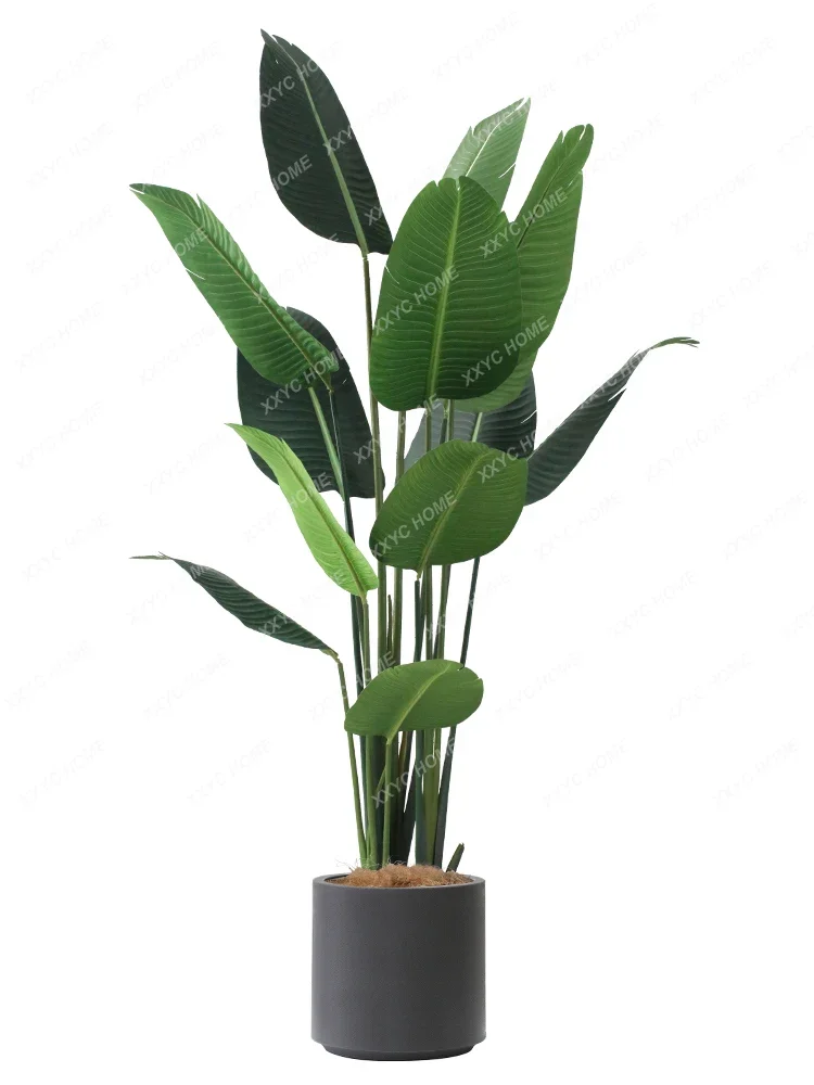 Simulation Plant Ravenala Potted Plant Fake Green Plant Bonsai Interior Living Room Decoration