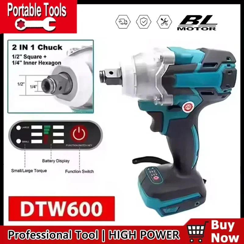 

Электрическая бесщеточная отвертка-дрель Fit Makita DTW600, перезаряжаемая, совместимая с аккумулятором Makita 18В