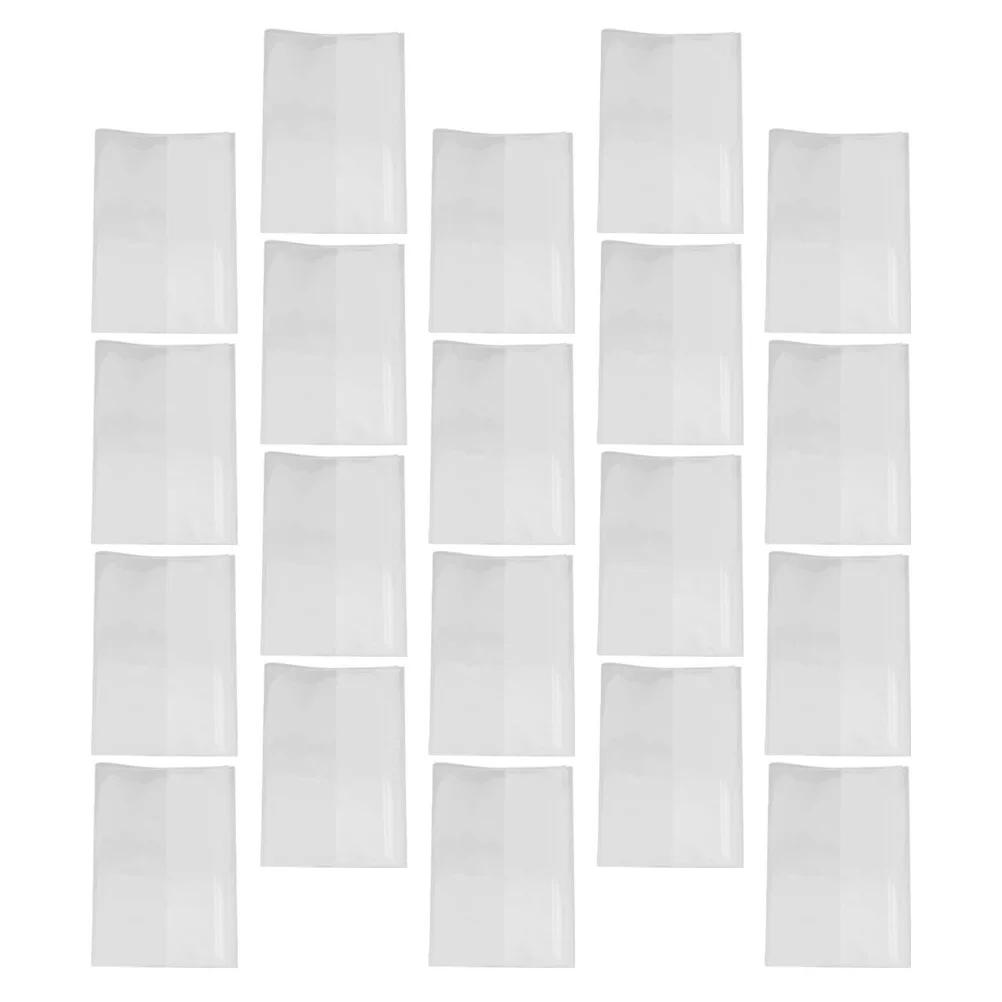 

20Pcs Transparent Book Cover High Transparency Plastic Protector for Textbooks Notebooks Clear Reusable Sleeve