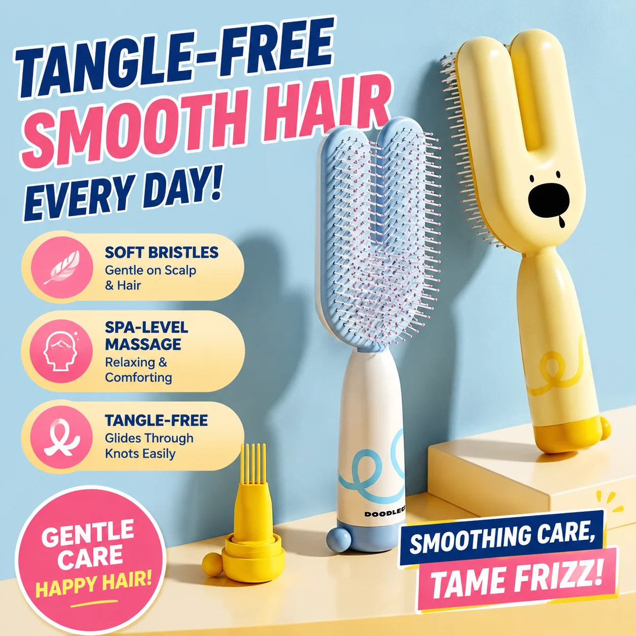 Magnetic Airbag Comb, High Beauty Women's Massage Comb, Long Hair Curling Comb, Leather Pong, Smooth Hair Comb