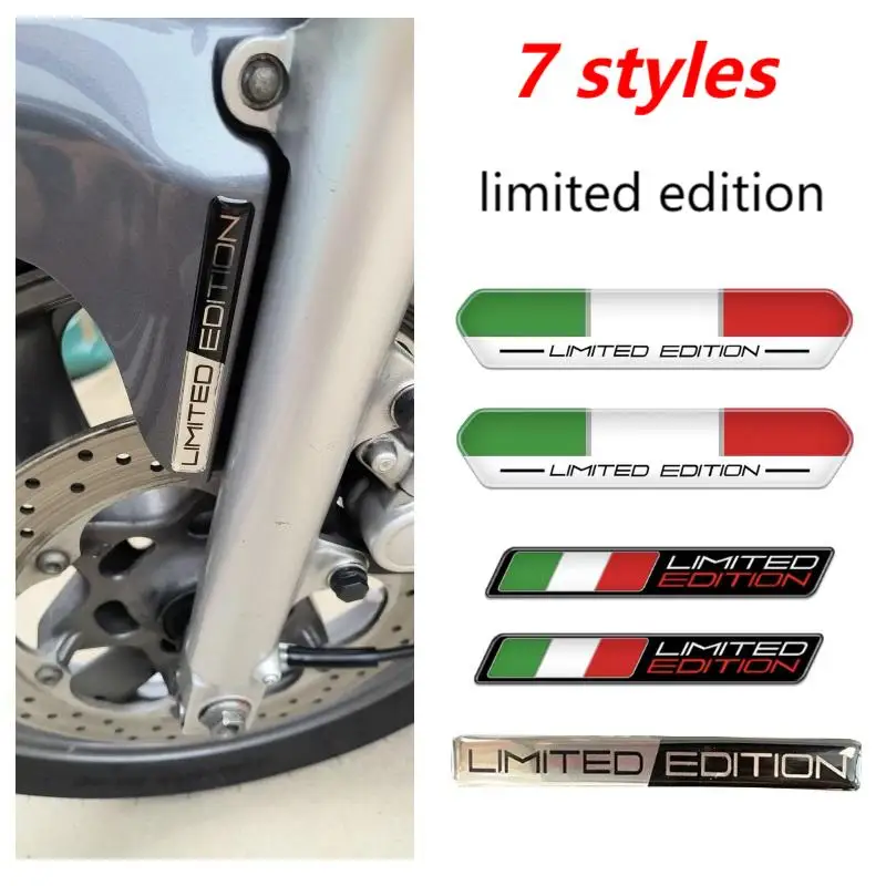 

12 Style Limited Edition Logo Soft Adhesive Reflective Sticker Motorcycle Car Tri Color Drip Adhesive Body Accessories