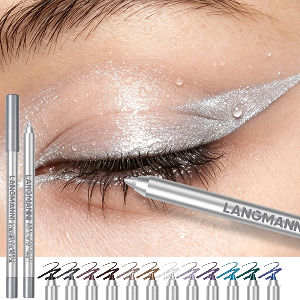 Smooth Glide Colorstay Gel Eyeliner Pencil, Rich Pigment Sharpenable Precision Tip, Water Resistant Multicolor Eye Liner
