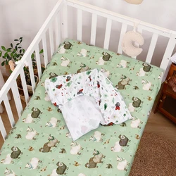 Kangobaby #My Soft Life# 2pcs Set New Design 100% Polyester Baby Bed Sheet Newborn Crib Bedsheet Size 70x130cm