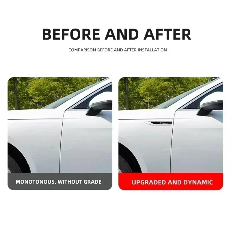 2PCS Car Body Side Label Blade Badge Sticker Decal For Renault Megane 2 3 4 RS Grand Scenic Clio 4 Captur Duster Accessories view 5
