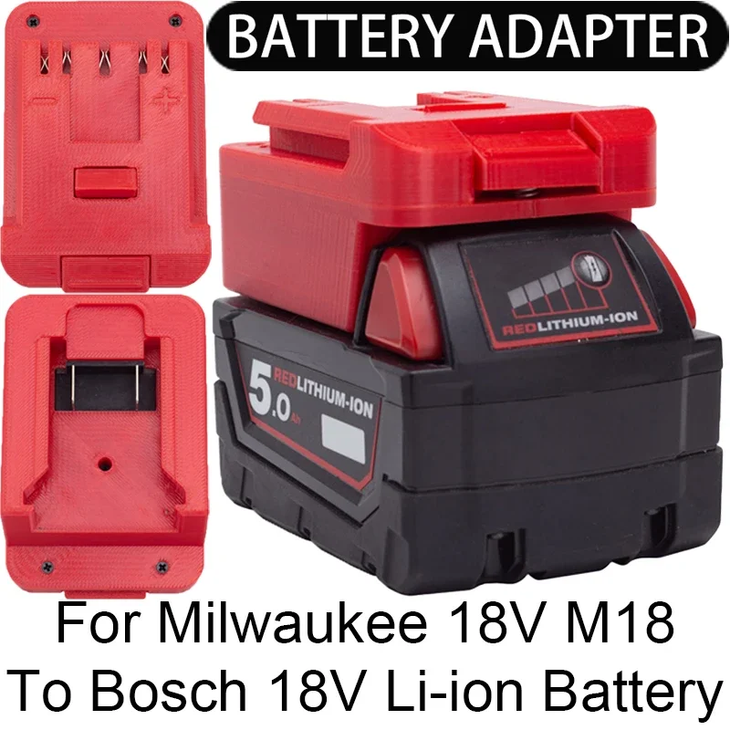 

Adapter/Converter for Bosch 18V Li-ion tools convert to Milwaukee 18V M18 Li-ion battery adapter power tool accessories