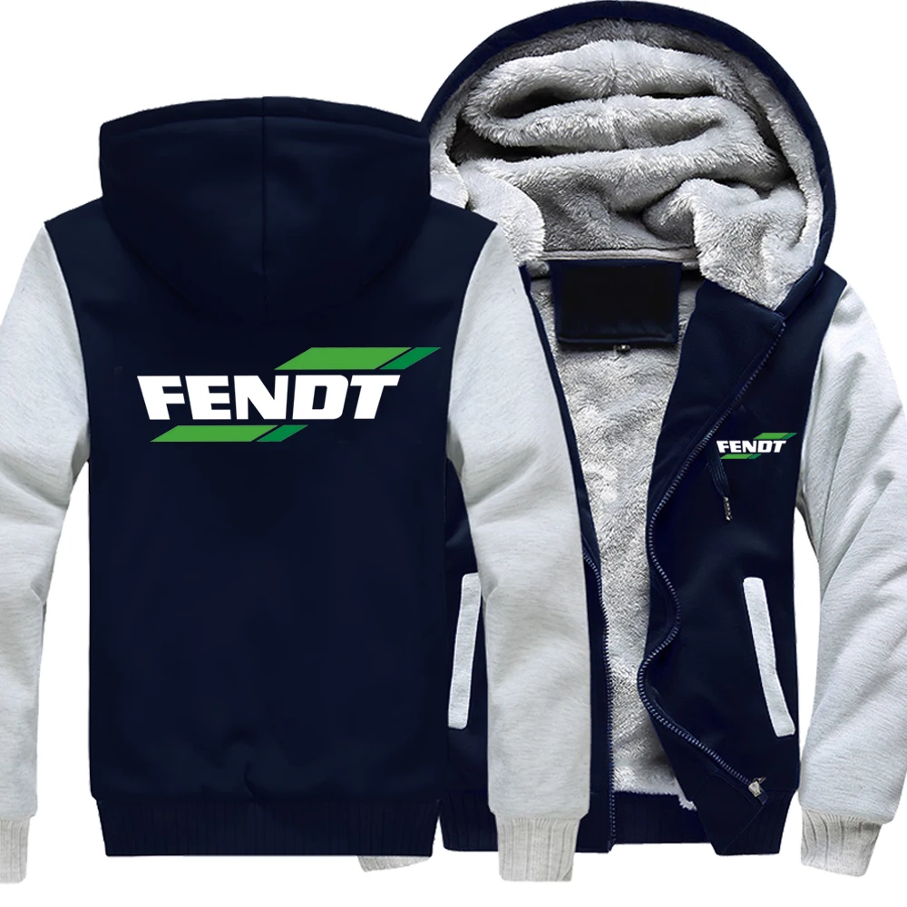 New Winter Fendt Logo Hoodies Jacket Men Fashion High Quality Casual Wool Liner Fleece Sweatshirts Male Hoody Coat