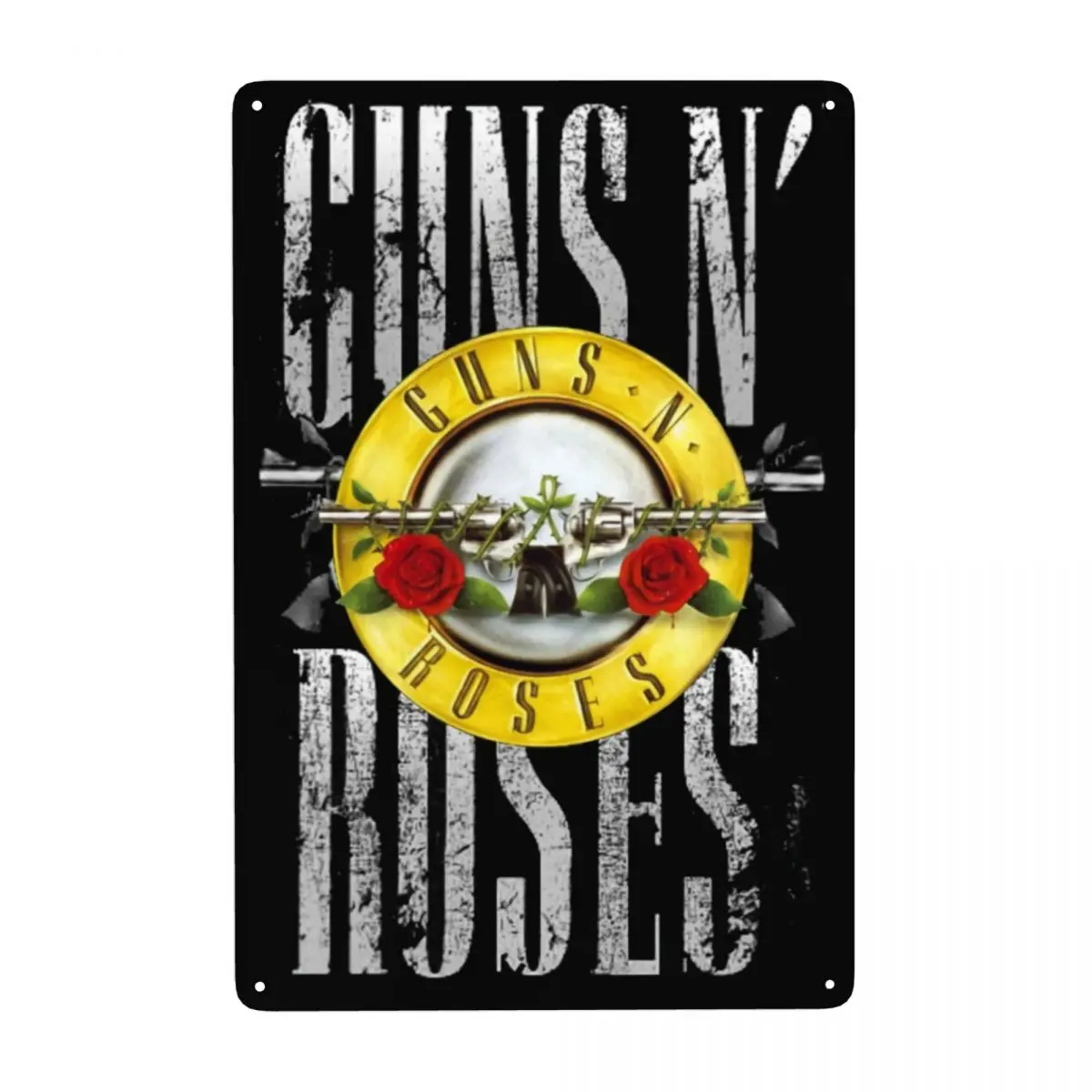 Custom Heavy Metal Guns N Rose Rock Band Metal Sign Retro Tin Decorative Signs Plaques Pub Cafe Yard Man Cave Bar Wall Decor Art