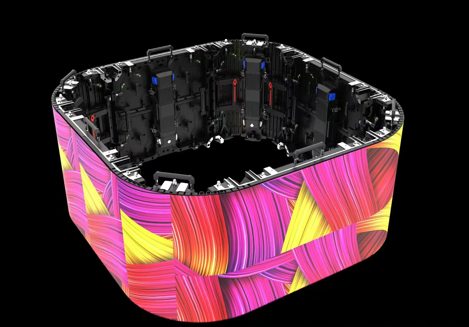 Customizable Customizable Indoor/Outdoor 3.91mm Bendable LED Display Screen IP65 1080p HDR10 5000cd Brightness Shopping Mall  Ba