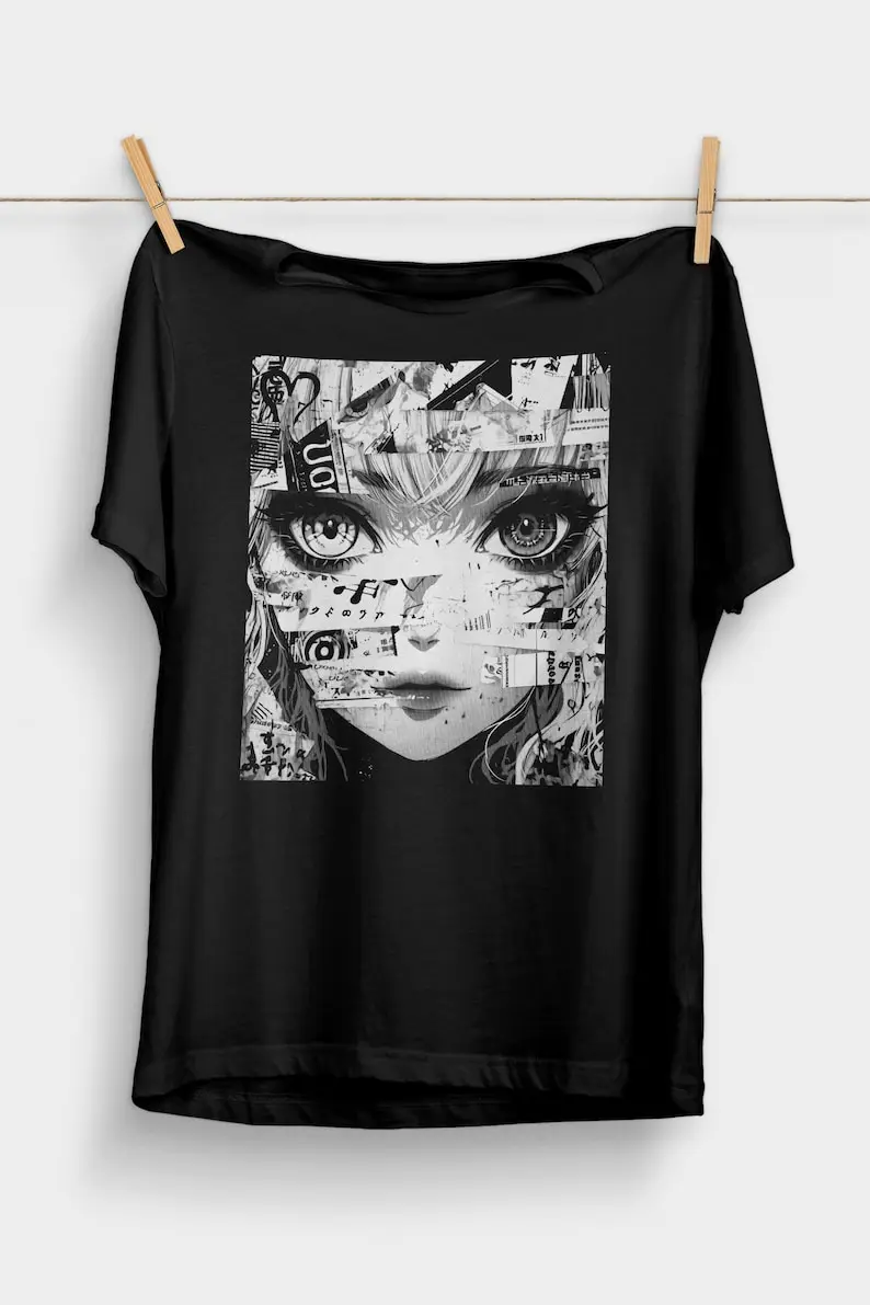 

Grunge Anime Manga Girl TShirtKawaii ClothingAlt ClothesAnime AestheticGrunge ClothingHarajuku Streetwear Shirt