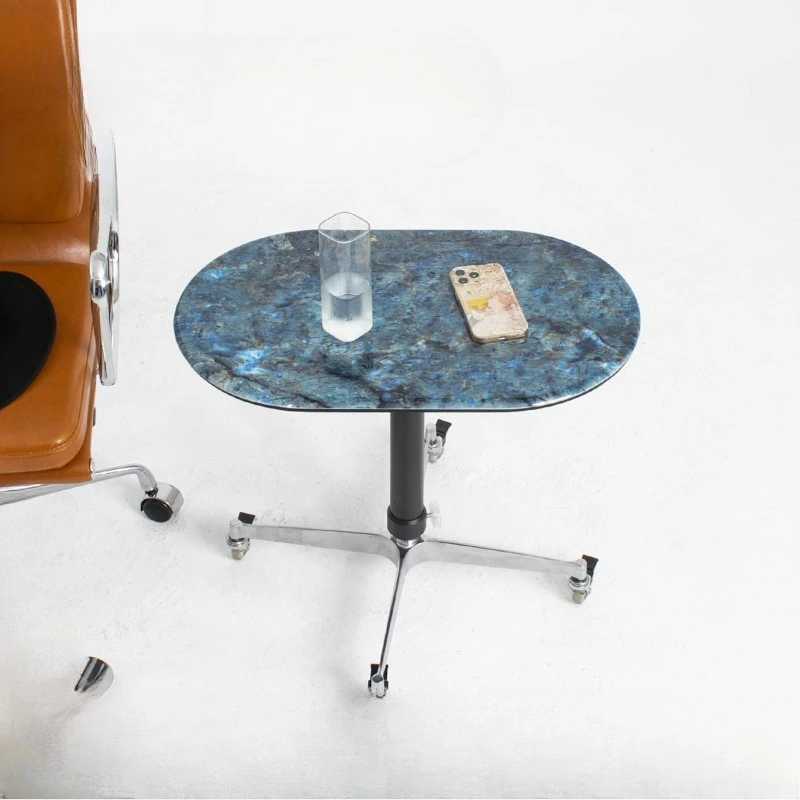 Advanced sense of rotating side table mobile lifting coffee table small table 4