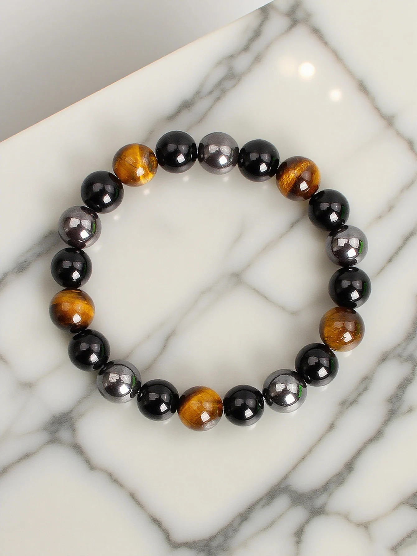 Tiger Eye Hematite Obsidian Bracelet 4
