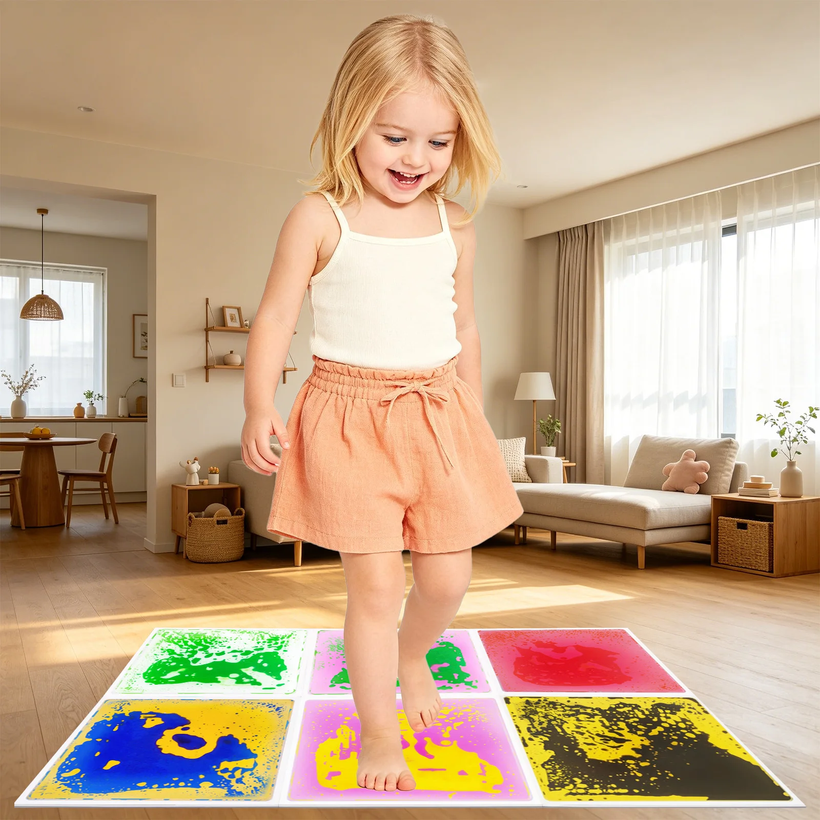 Wear-resistant Durable Classroom Sensory Floor Tiles Visual Sensory Toys High Frequency School Floor Tiles