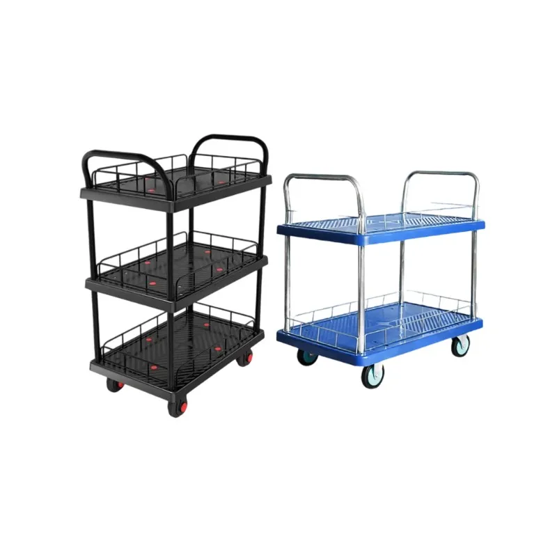 

Professional Four-Wheel Metal Multi-Layer Heavy-Duty Handling Cart OEM Customizable Fully Equipped Handle Side Gates Quiet