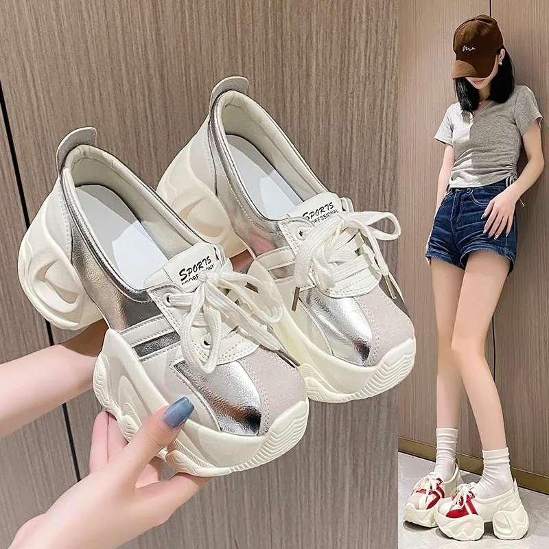 

Sports shoes for women, breathable, height increasing, thick soled, versatile and casual women's shoes