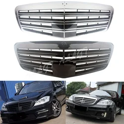 Dla Mercedes Benz W221 s-class S320 S350 S450 S500 S63 S65 cztery drzwi 2009-2013 przedni wyścigi środkowy Grill Facelift zderzak Grill