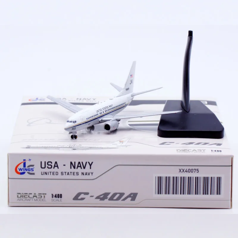 XX40075 aleación coleccionable avión regalo JC Wings 1:400 US NAVY Boeing C-40A Clipper Diecast avión Jet modelo 165829   Con soporte