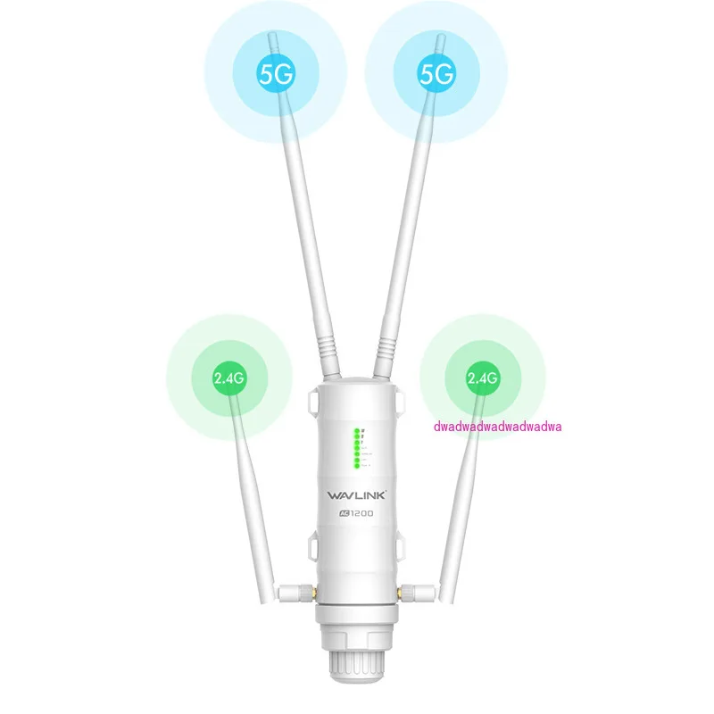 

AC1200Mbps dual-band high-power outdoor router, powered by rainproof POE network cable