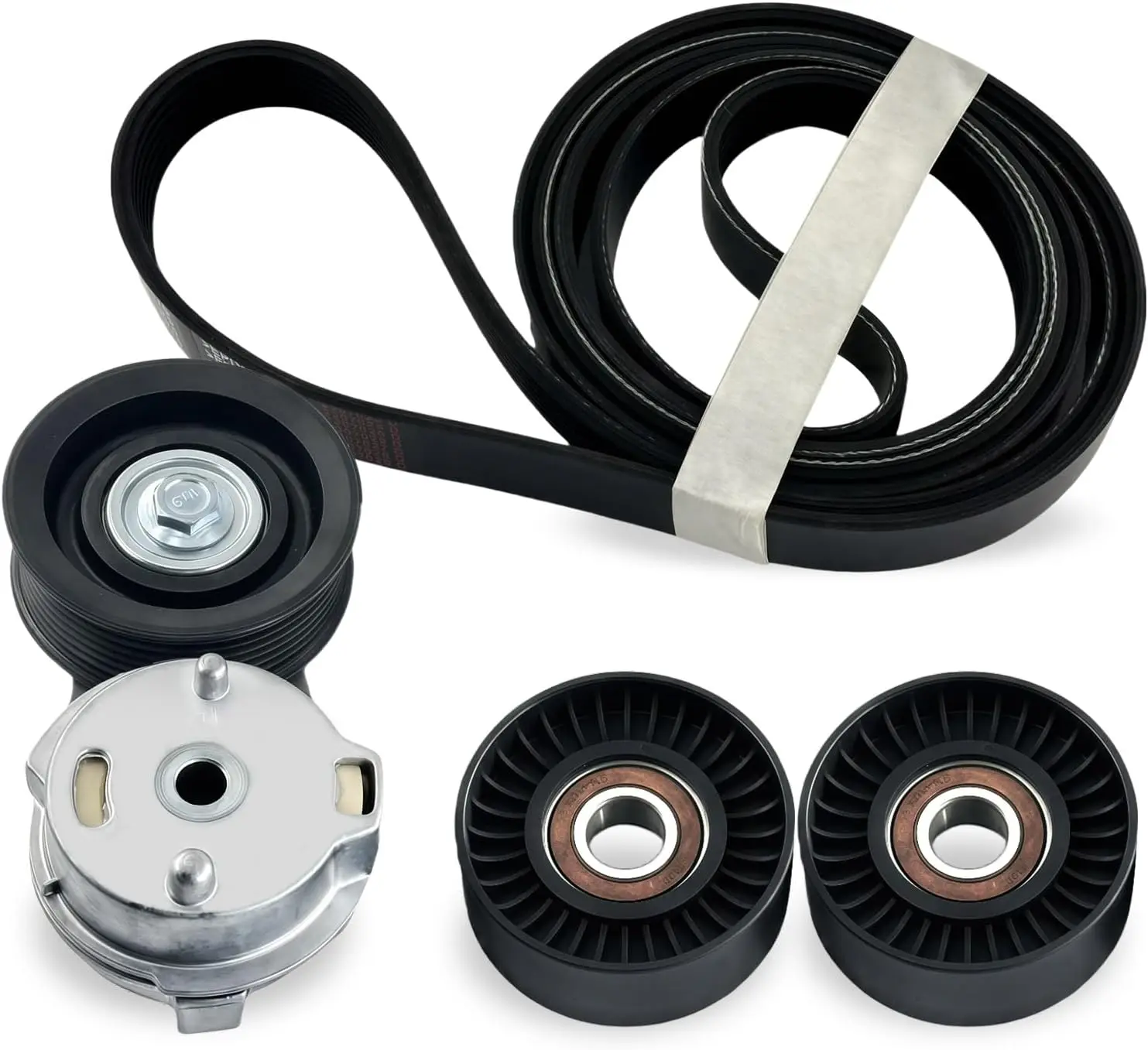 

Belt Tensioner Pulley and Serpentine Belt Kit for Dodge Ram Trucks 2003-2008, Compatible with Multiple Models