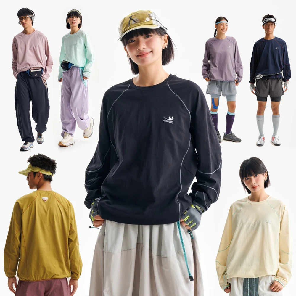 Men Women Outdoor Sport Long Sleeve Quick Dry Lightweight Sunscreen Loose Casual Track T-shirts Techwear Streetwear T Shirt