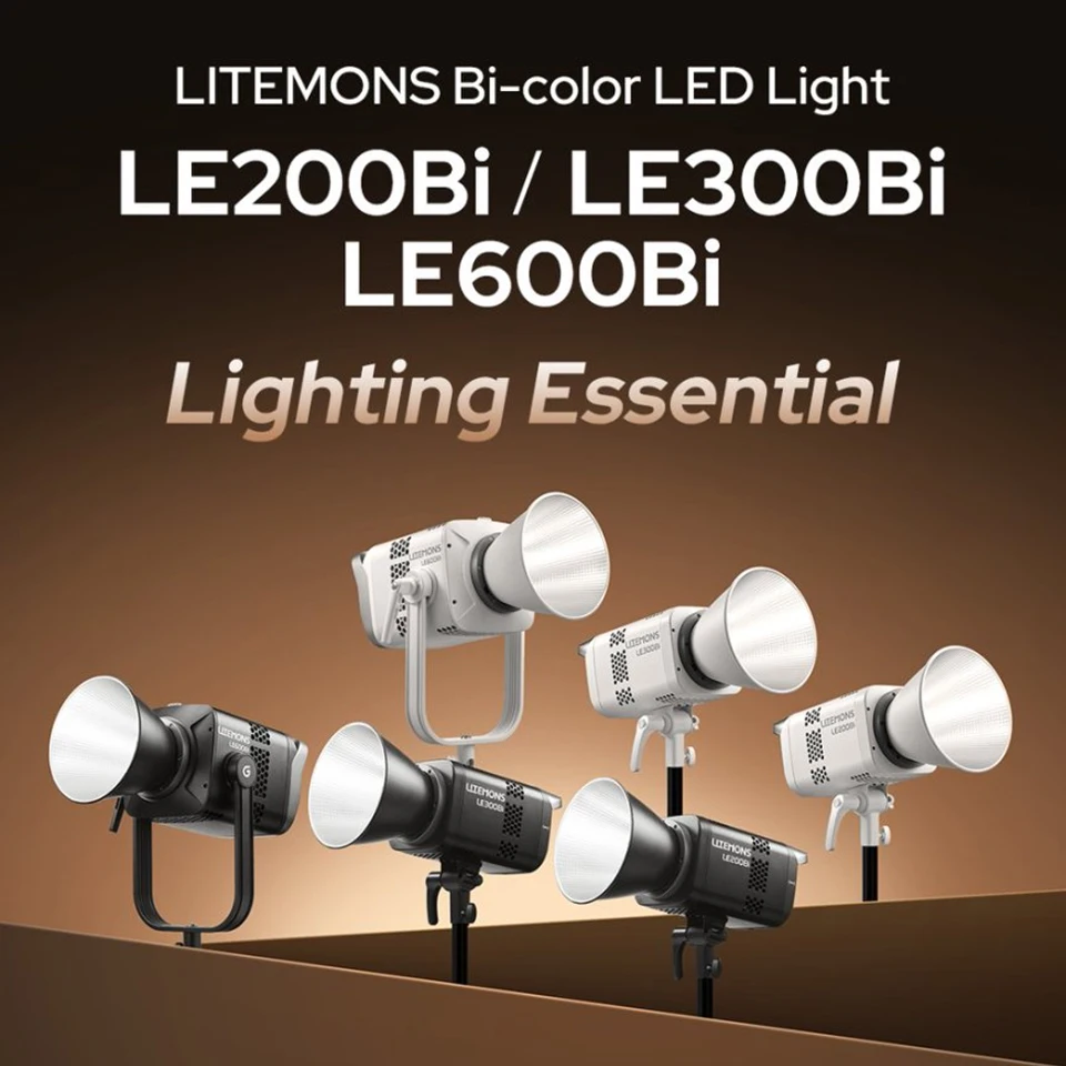 Godox LITEMONS Bi-color LED Light LE200Bi/LE300Bi/LE600Bi 200w/300w/600w COB Fill Lighting for Vlog Video Recording
