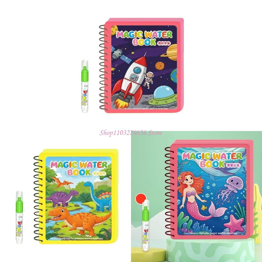 R6FD Children Water Art Book Sách kỳ diệu cho cuộc phiêu lưu tô màu vui vẻ và giáo dục