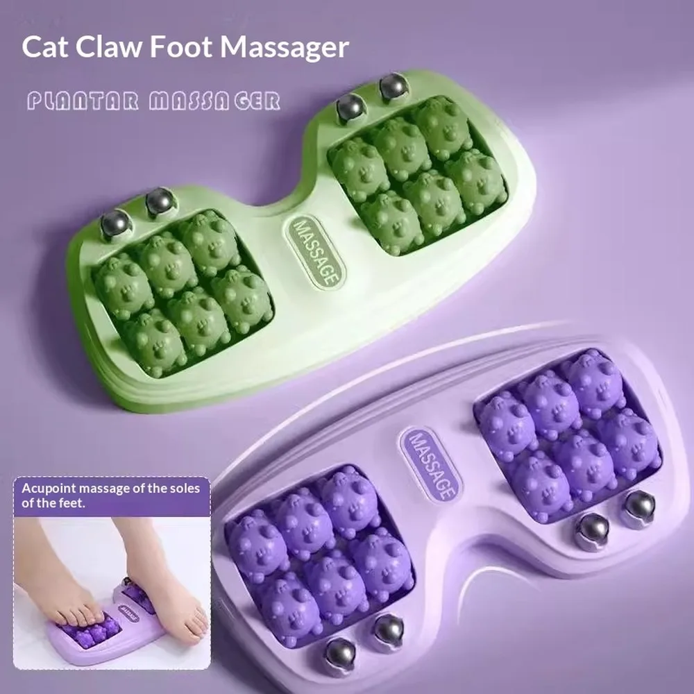 Cat Paw Foot Massager Magnetic Roller Acupoint Reflexology Fascia Relaxation Heel Pain Relief