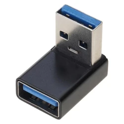 USB 3.0 Adapter 90 Degree Right Up Angle Male to Female Coupler Connector for Laptop PC USB Chargers Extension Converter