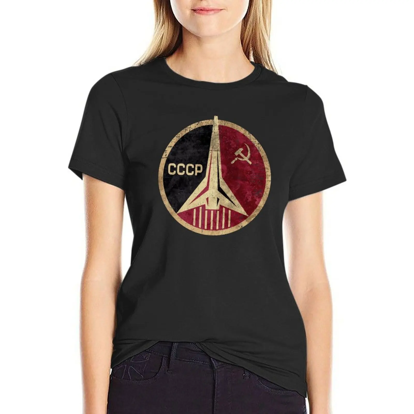 

CCCP Spacecraft Shield V01 T-shirt aesthetic clothes Female clothing cat shirts for Women