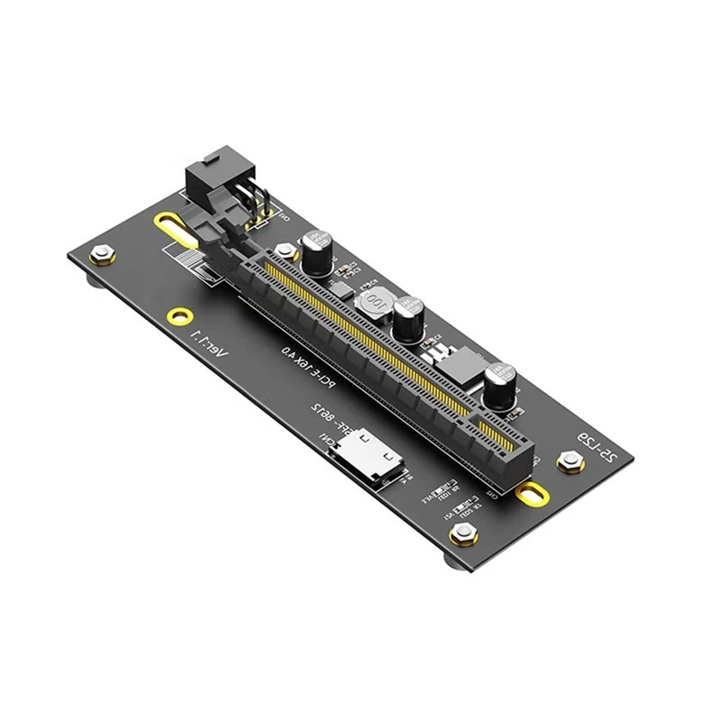 NVME To PCIE4.0 GPU Riser Card With ATX 24Pin Power Supply For M.2 NVME To PCIEX16 Extender SFF8611 To SFF-8612 6PIN