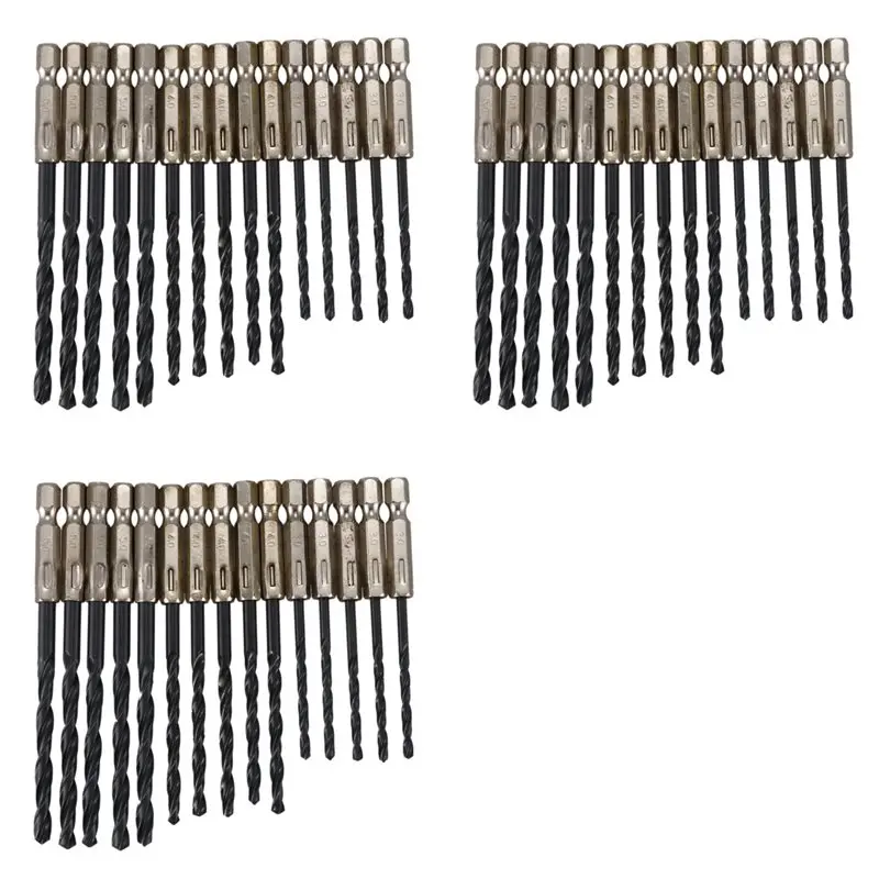 [superx-knd]-45-個の高速度鋼チタンコーティングドリルビットセット-3-4-5-mm-六角シャンク