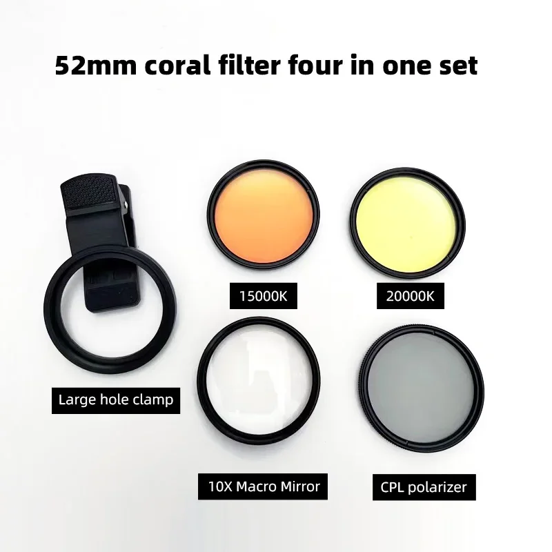 Imagem -03 - Filtro de Aquário Conjunto For Fish Tank Fish Tank Telefone Filtro Amarelo Reduzir a Luz Amarela Coral Reef Aquarium Fotografia para Ipho